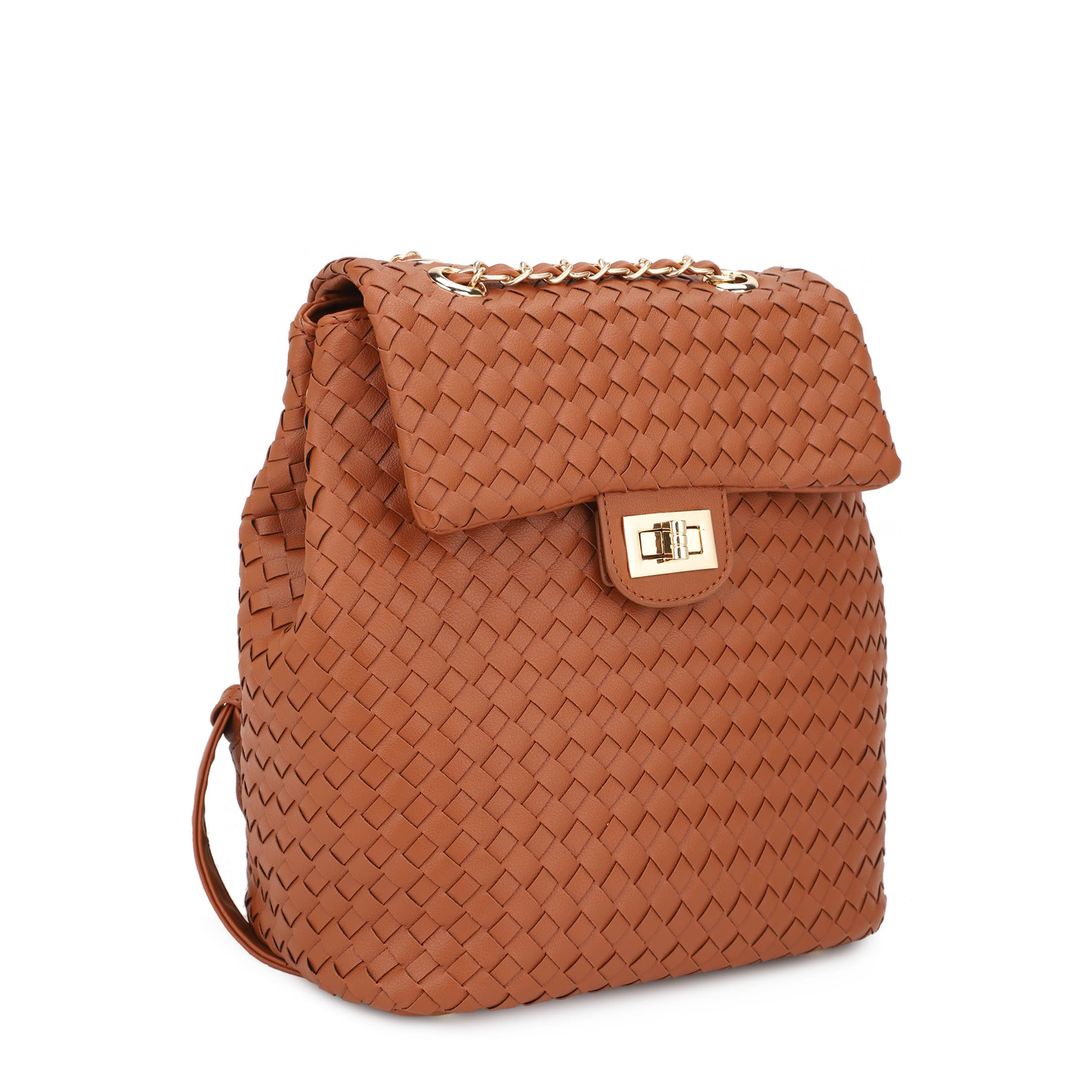 KAYLA+AVA - Wholesale Backpack - Women's - GABRIELLA Woven Backpack with Chain Strap9