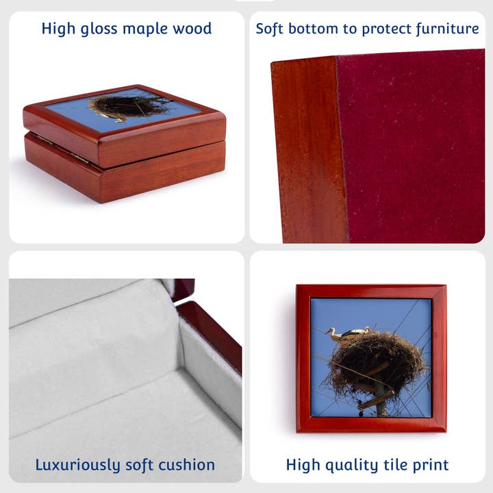 3dRose - Wholesale Jewelry Box/Organizer - 3dRose, A Breeding Pair Of White Storks in Yesilova Koyu Mugla, Jewelry Box6