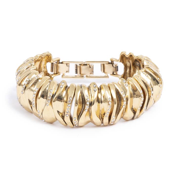 Bracciale massiccio d'oro con pieghe. per la vendita all'ingrosso da parte di A&C Oslo