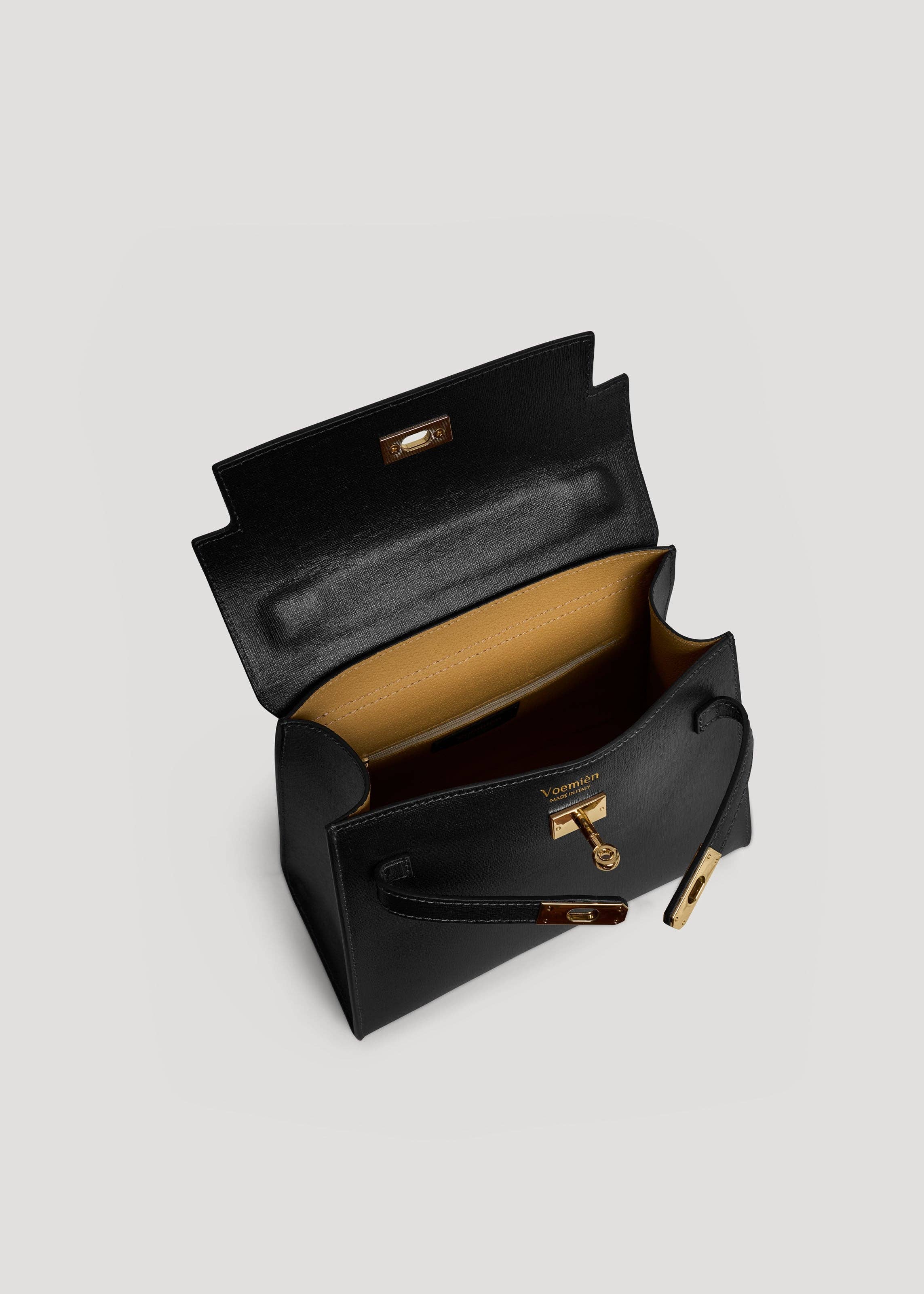 Prestige Milano - Wholesale Tote Bag - Women's - Zaira Bag in Black Saffiano Leather5