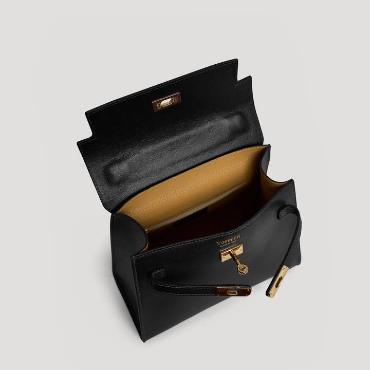 Prestige Milano - Wholesale Tote Bag - Women's - Zaira Bag in Black Saffiano Leather5