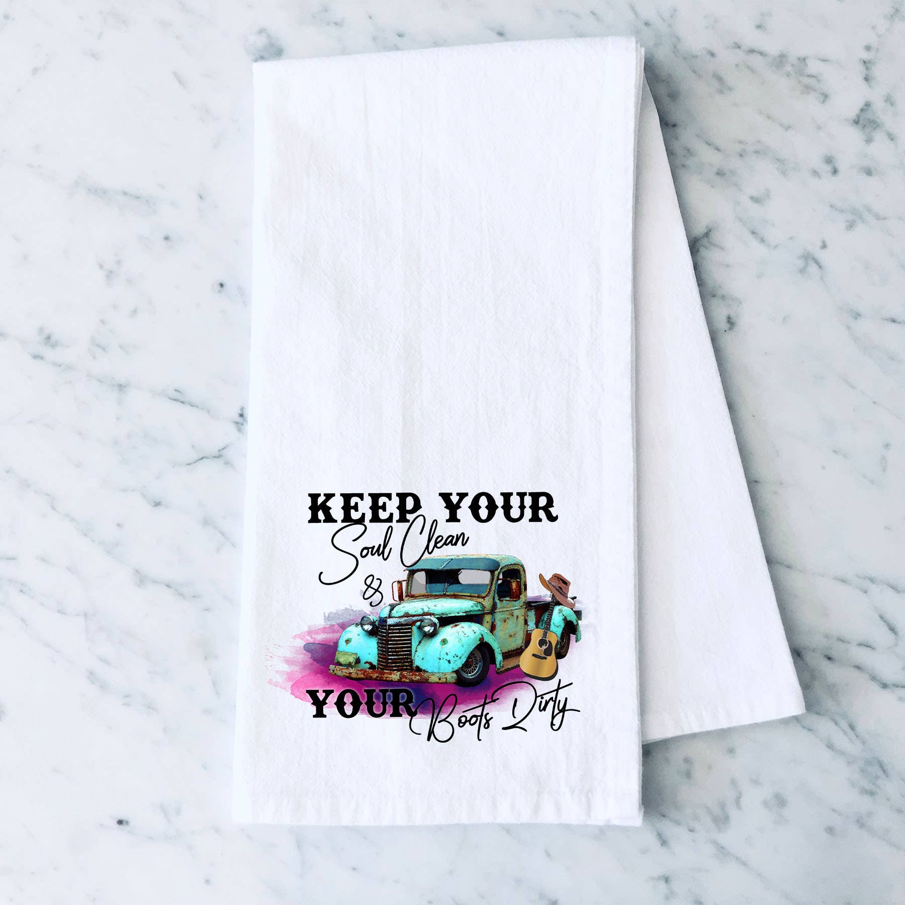 Dasha Alexander - Wholesale Tea Towel - Keep Your Sould Clean Flour Sack Towel0