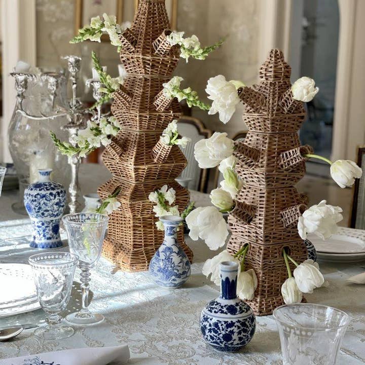The Enchanted Home - Wholesale Plant Pot - Wicker Tulipiere