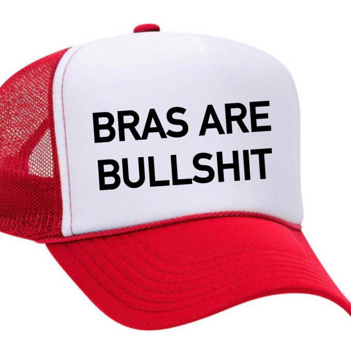 Inappropriate Trucker Hats - Wholesale Trucker Hat - Women's - Bras Are Bullshit Trucker Hat1