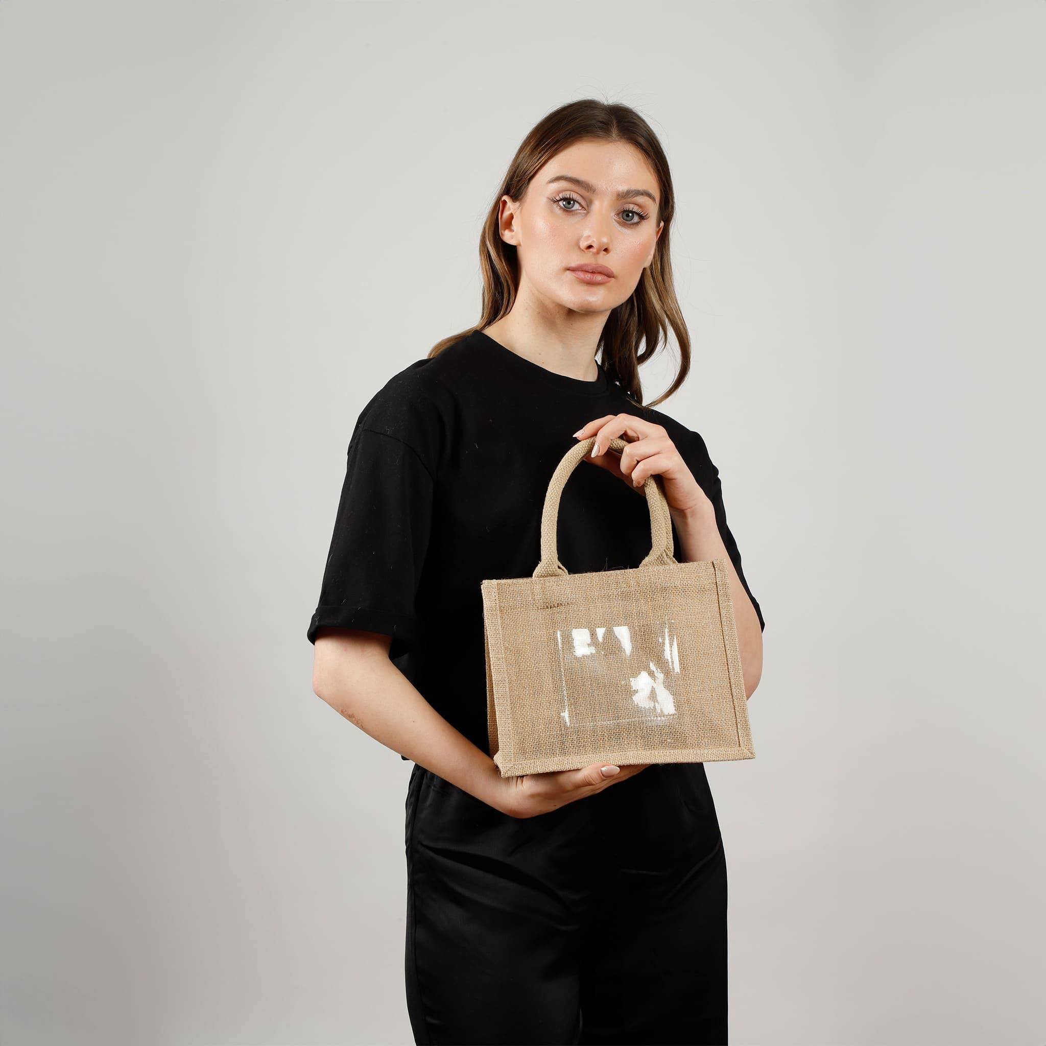 Natural TBF Rustic Wedding Favor Jute Bag - TJ907 for wholesale on Faire1