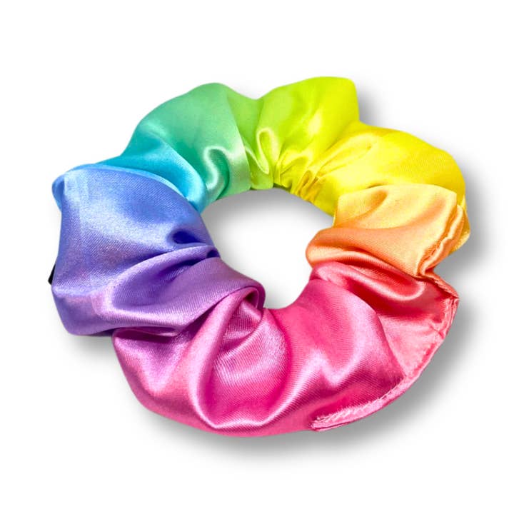 Mini Rainbow Ombre zijden scrunchie voor wholesale door Enchanted Scrunch