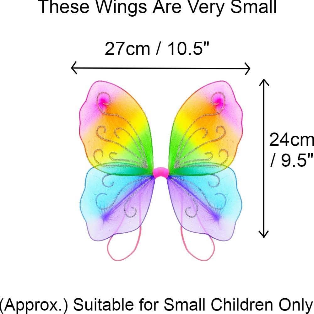 Topkids Accessories – wholesale Costume – Child – Angel Wings Fairy Butterfly Pixie Tinkerbell Fancy Dress Outfit Girls Dressing Up Costume Baby Toddler Kids Childs Small Tiny Mini Toy Fairywings Set Glitter14