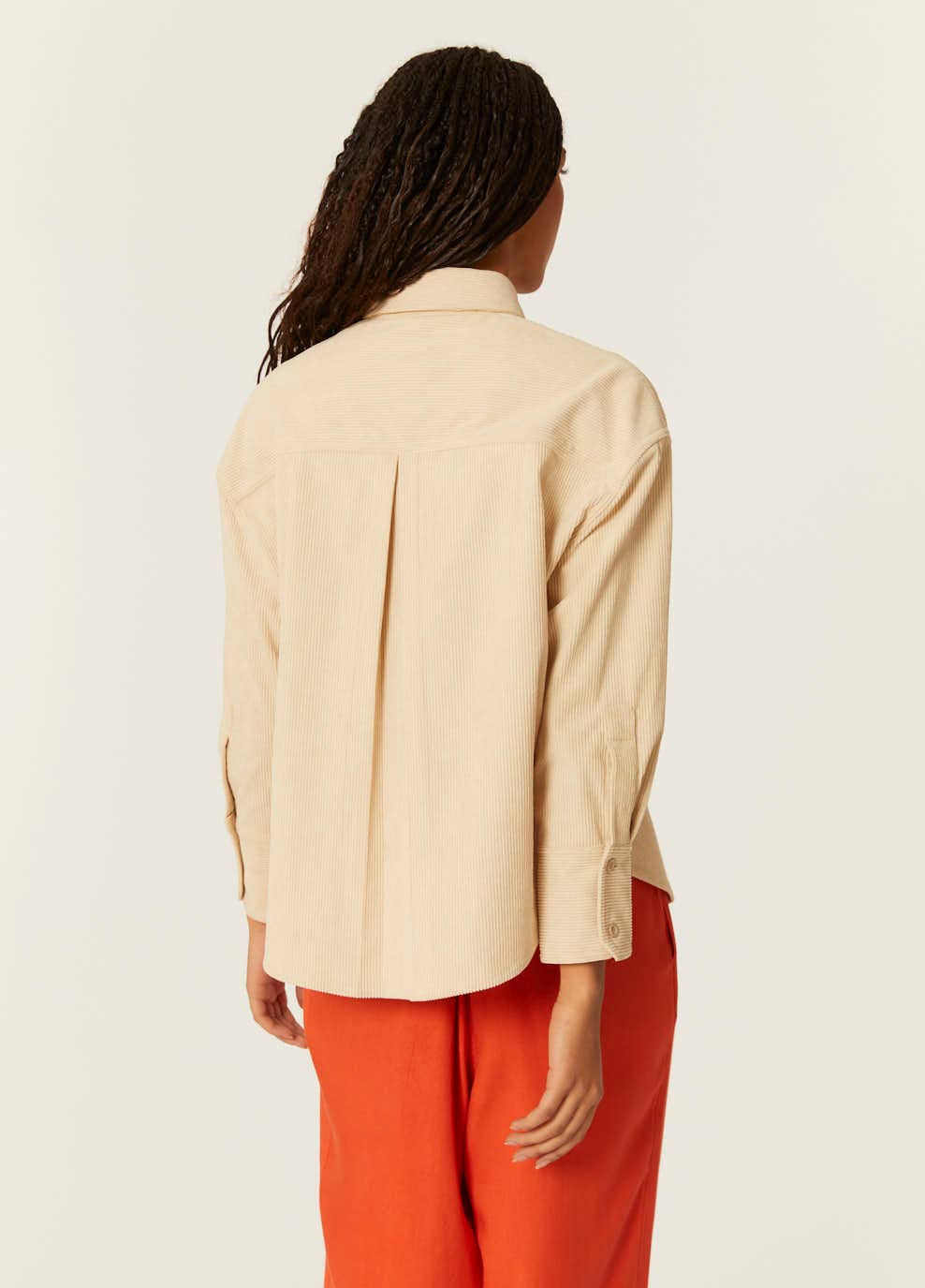 Pepaloves - Wholesale Button Down Shirt - Women's - CAMISA PANA BEIGE3