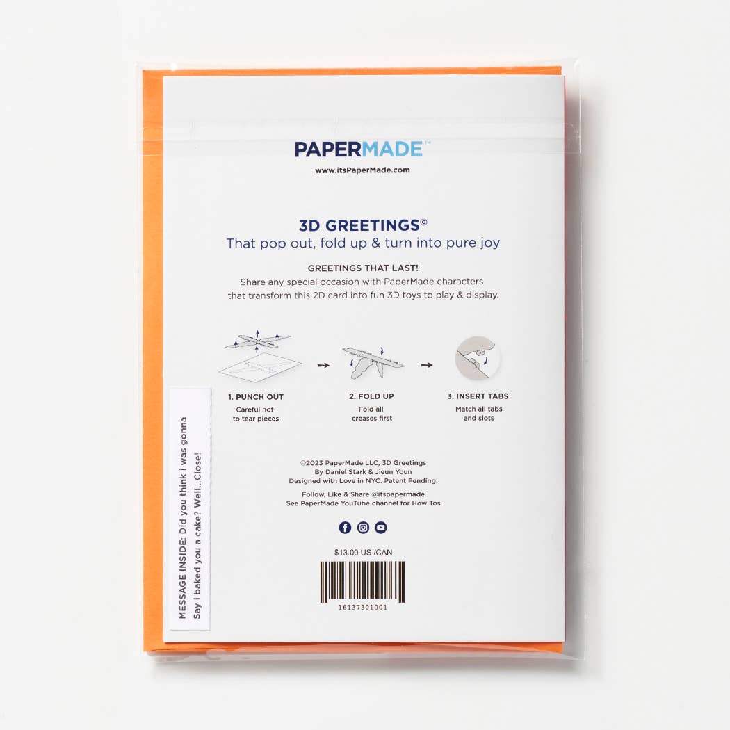 PaperMade - Wholesale Birthday Card - For Your Birthday – 3D Birthday Cake Greeting Card - SO FUN!4