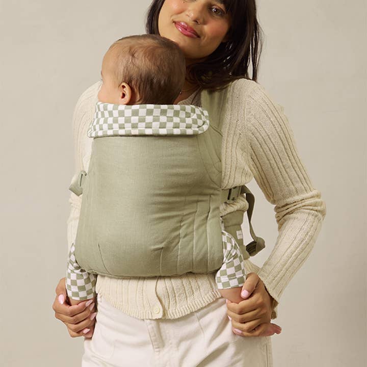 Solly Baby - Wholesale Baby Carrier - Sage Chequer Buckle Carrier4