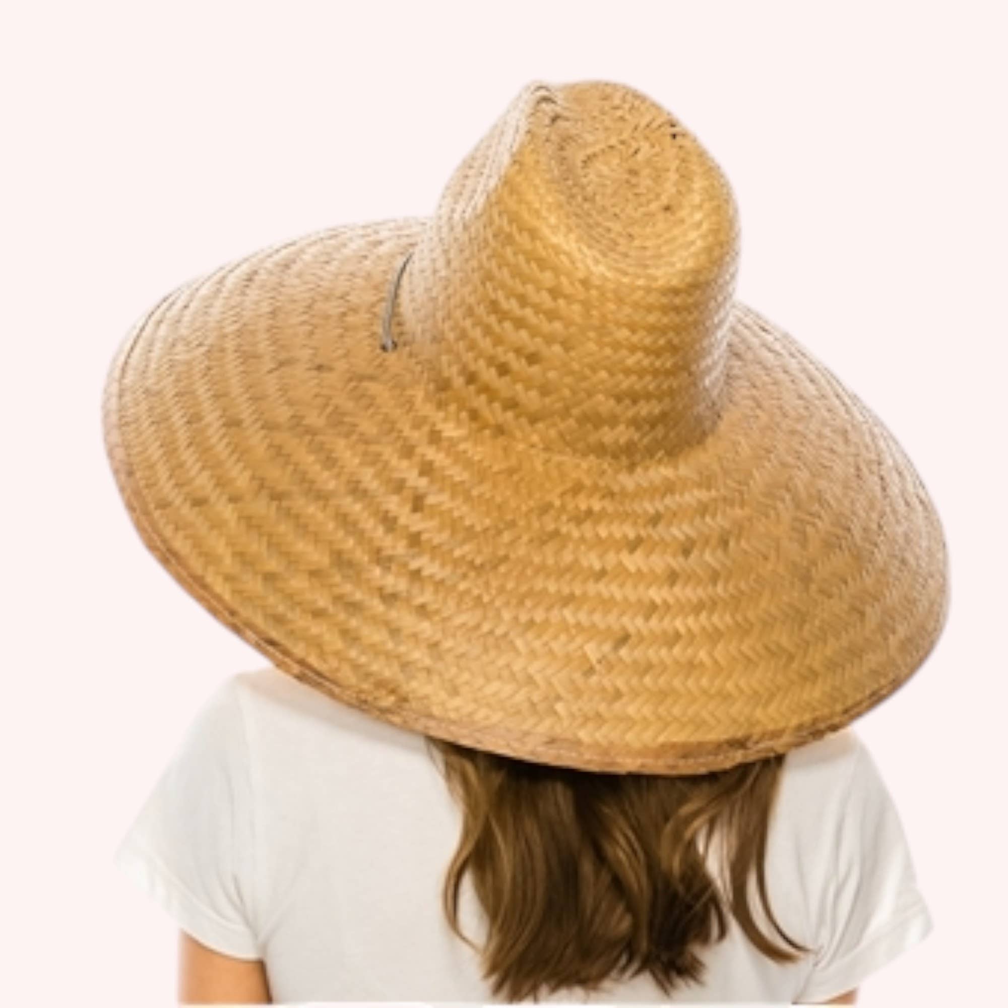 Queens INC - Wholesale Straw Hat - Women's - Oversized Palm Leaf Lifeguard Hat – Maximum Sun Protection 2