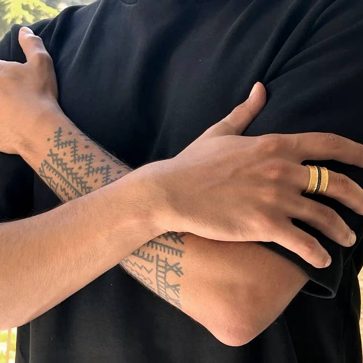 ADJUSTABLE 'DAY' RING “NUIT DES TEMPS” for wholesale by Karawan Authentic