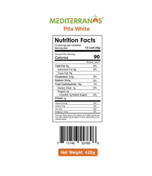 Mediterranos - Wholesale Bread/Tortilla - Small Thick Pita - White1