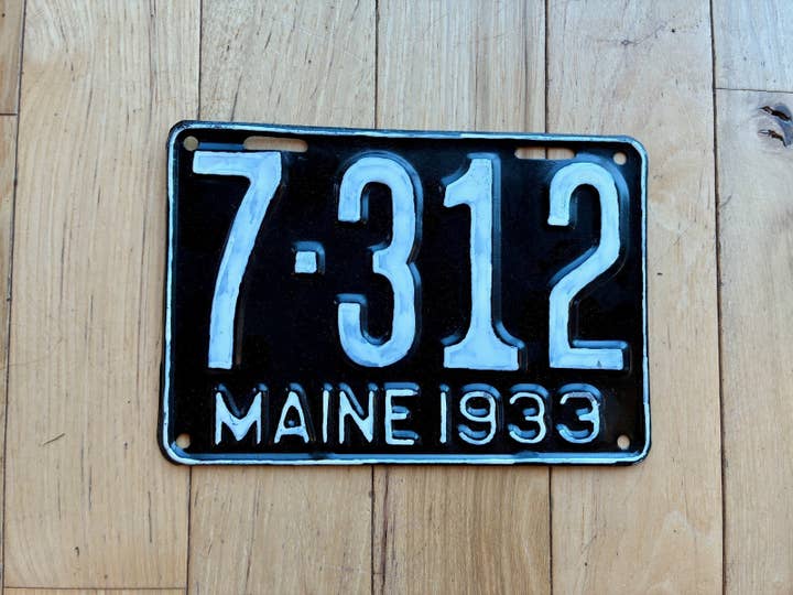 1933 Maine ommalet nummerplade for engroshandel hos RusticPlates