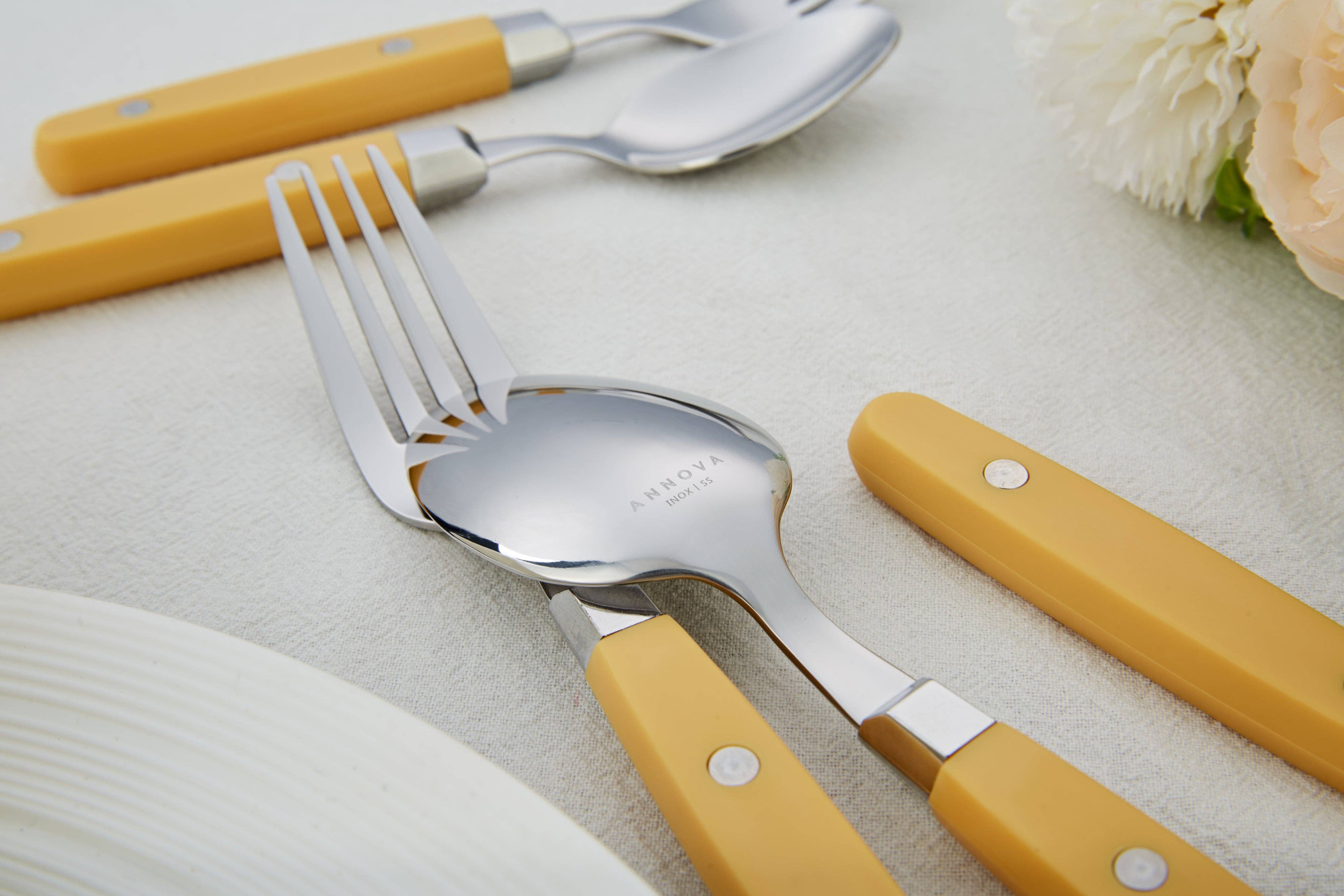 ANNOVA - Venta al por mayor Conjunto de cubiertos - Juego de Cubiertos Retro ANNOVA de 20 Piezas114