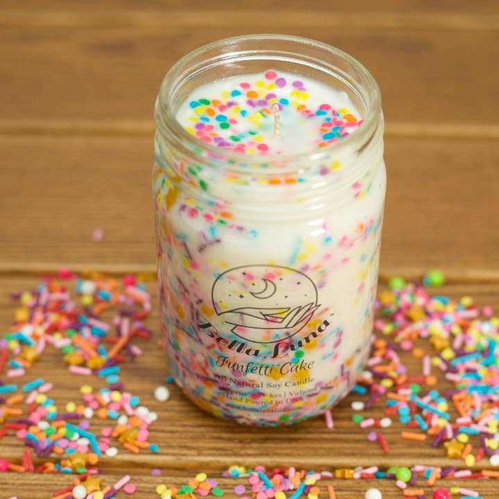 Funfetti Cake - 100% Soy Candle - Real Sprinkles! for wholesale by Bella Luna