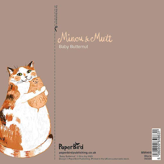 Paper Bird Publishing – wholesale Baby announcement card – Baby Butternut, new baby card1