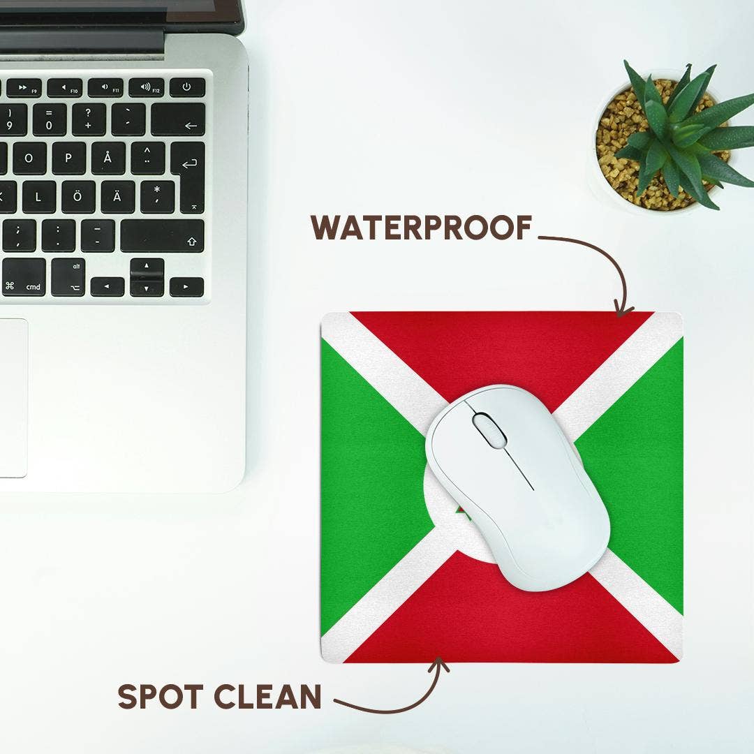 3dRose – wholesale Musmatta – 3dRose, Burundis flagga - Östafrika - Afrikanskt lands flaggor - Burundisk röd grön vit med 3 stjärnor, Musmatta6