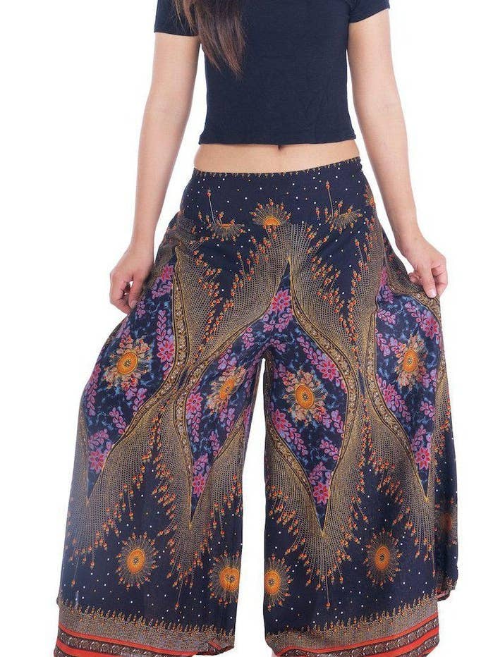 Palazzo Boho Pants Lounge - Flower Eye for wholesale by Studio 12 Collective (previously Ethnic Lanna)