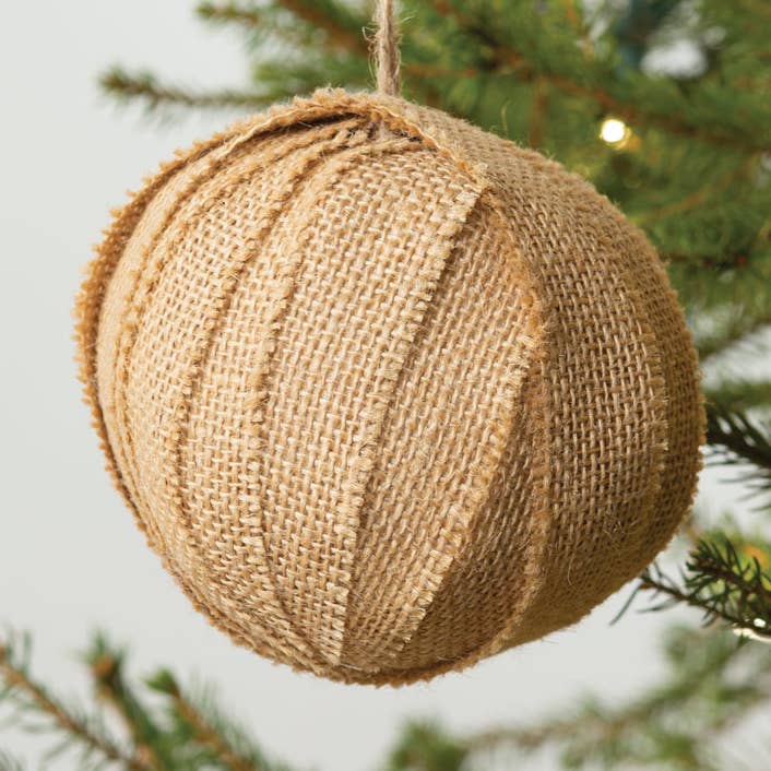 Burlap Fabric Ornament for wholesale by CTW Home Collection