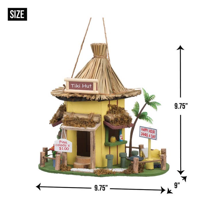 Zingz Home - Wholesale Bird House - Tiki Hut Birdhouse