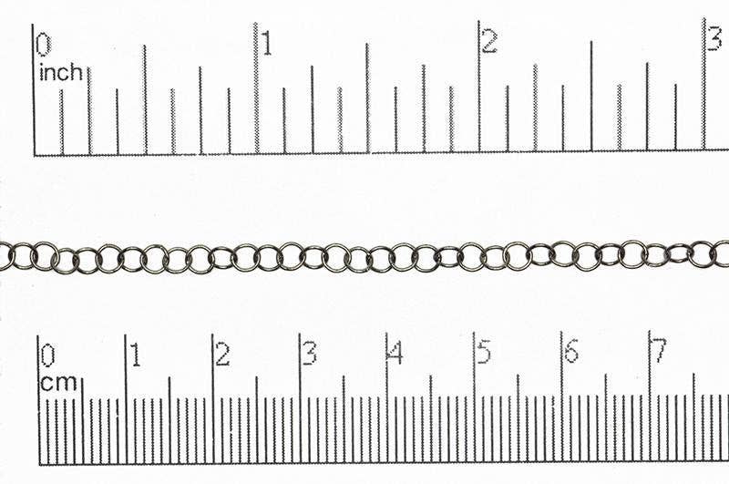 Continental Beads - Wholesale Craft Supplies - 4.2mm x 4mm Fine Round Cable Chain Sold by The Foot - CH 8443