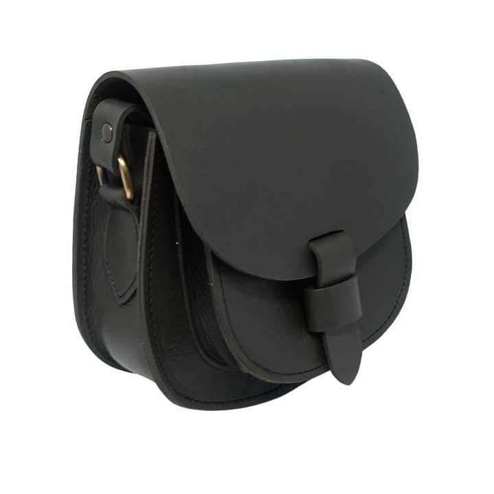 Artisan Stories - Wholesale Crossbody bag – Women's - Maya Black Leather Saddle Bag3