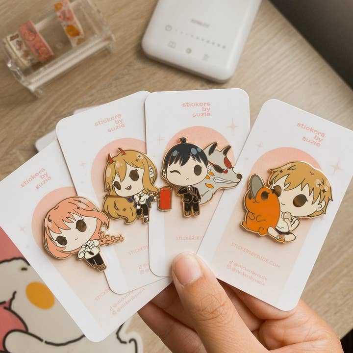 stickersbysuzie - Wholesale Lapel pin/button - Saw Devil Chibi Anime Pins3