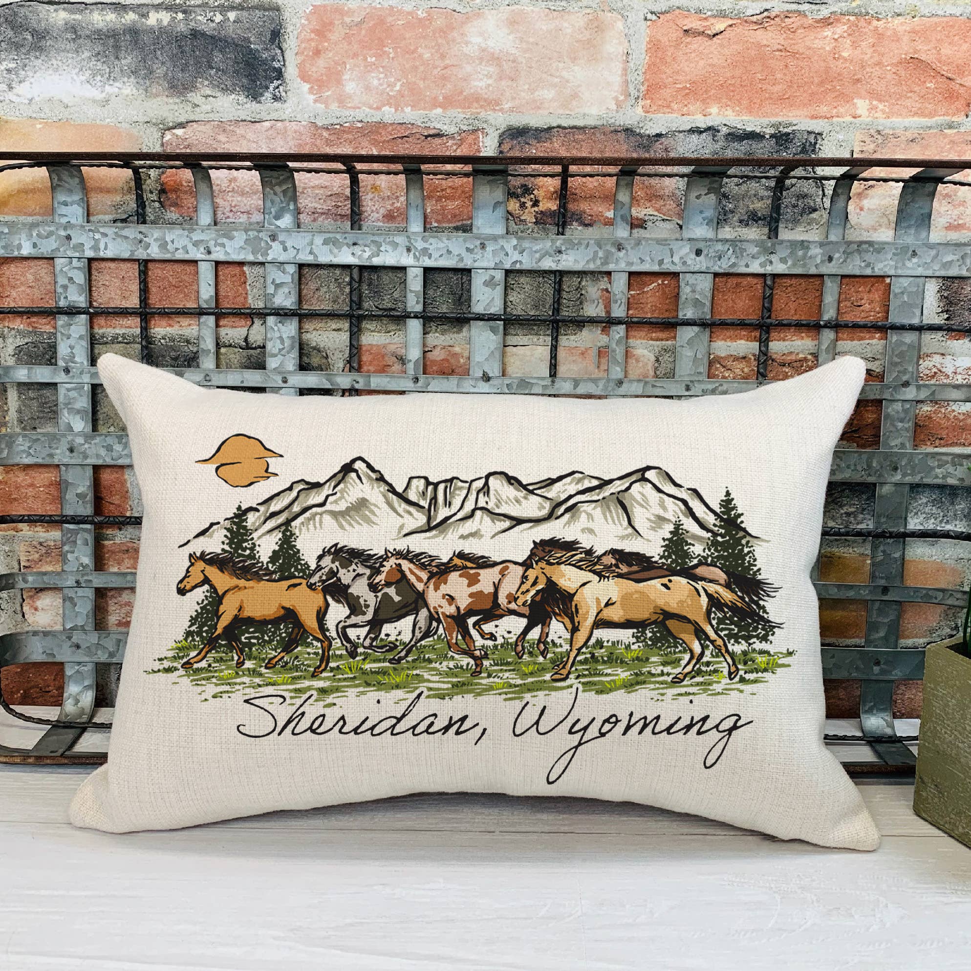 This Joyful Home - Wholesale Throw/Decorative Pillow - Wild Horses Wyoming Throw Pillow2