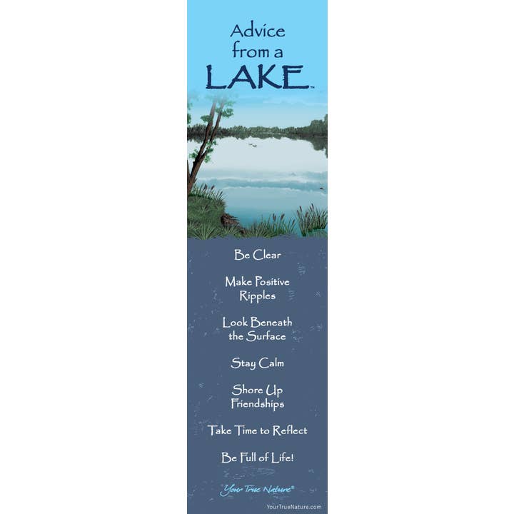 Advice from a Lake Laminated Bookmark for wholesale by Advice for Life by Your True Nature