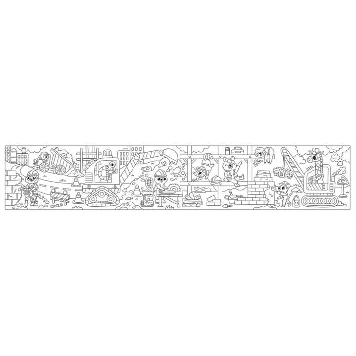 Bobangles - Wholesale Colouring mat – Child & baby - Mudpuppy Colouring Roll - Construction Site2