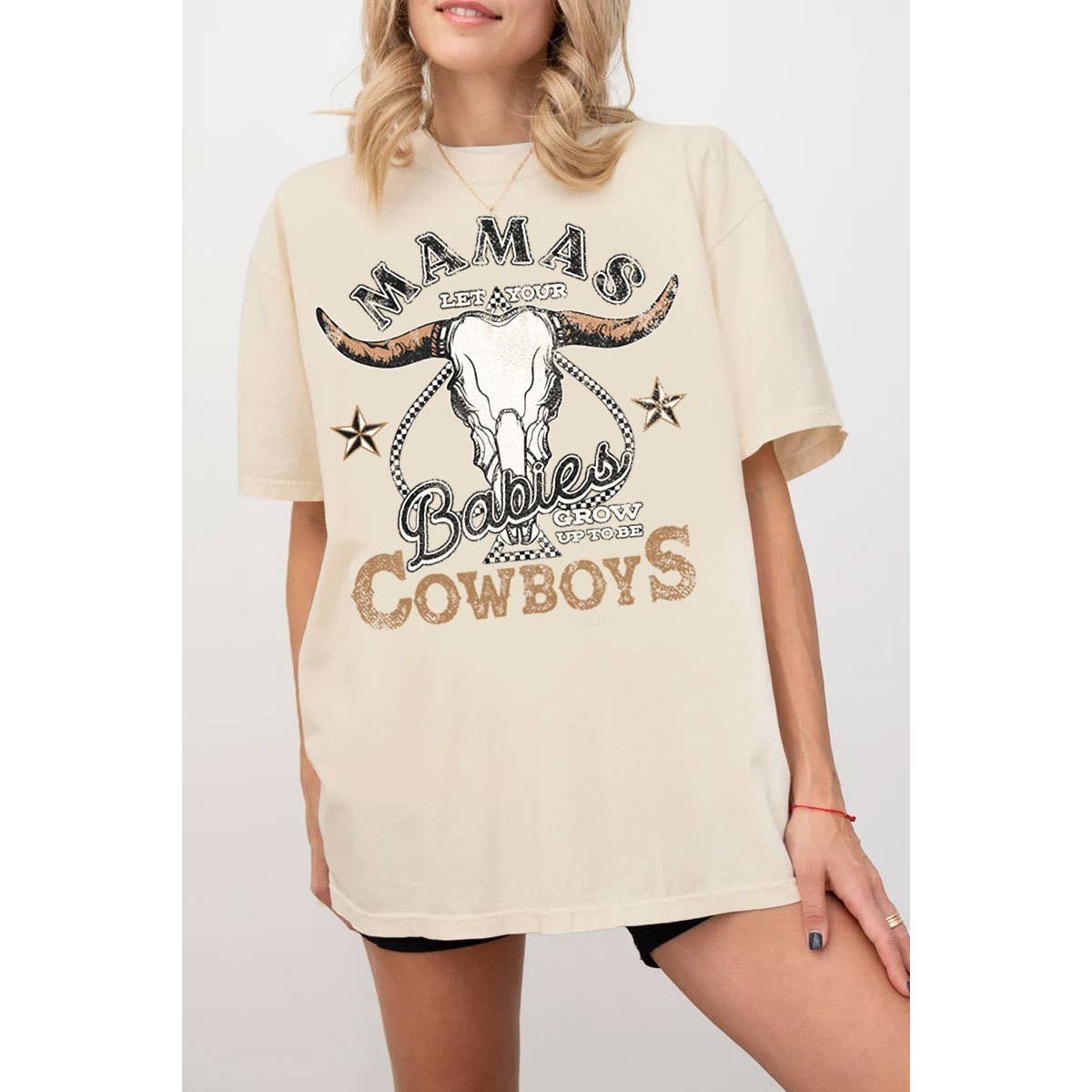 HRTandLUV - Vente Tunique – femme - T-SHIRT IMPRIMÉ MINÉRAL SURDIMENSIONNÉ MAMA LET YOUR BABIES4