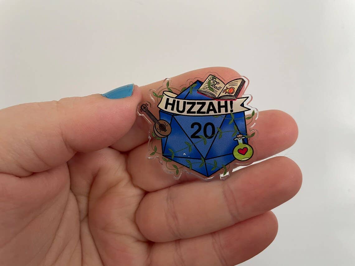 Oli Jolly Ink - Wholesale Lapel Pin/Button - Roll of the Dice - Acrylic Pin1