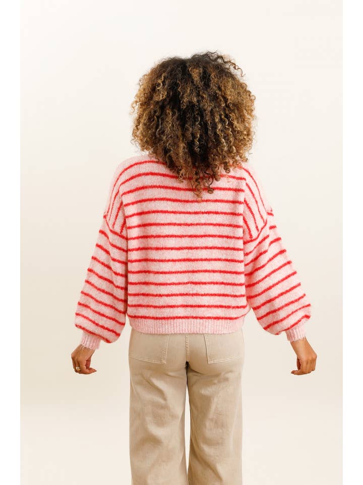 LÉA & LUC - Wholesale Knit Sweater - Women's - Striped sweater REF. 511586