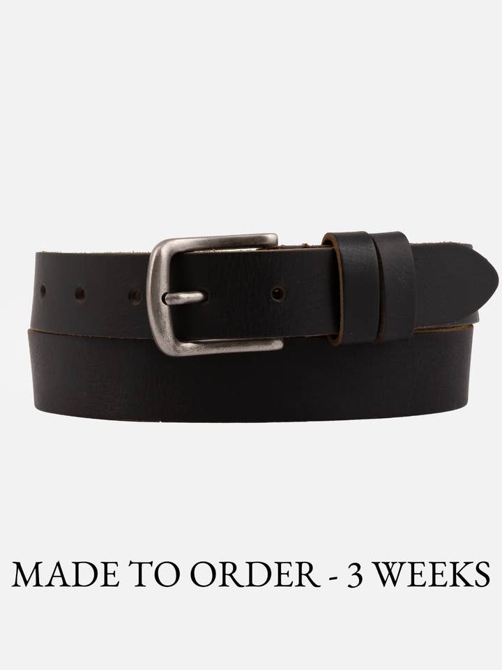 FATTO SU ORDINAZIONE Abel | Cintura in Pelle Elegante con Fibbia Argento per la vendita all'ingrosso da parte di Amsterdam Heritage Belts, Bags, Apparel & Jackets EU