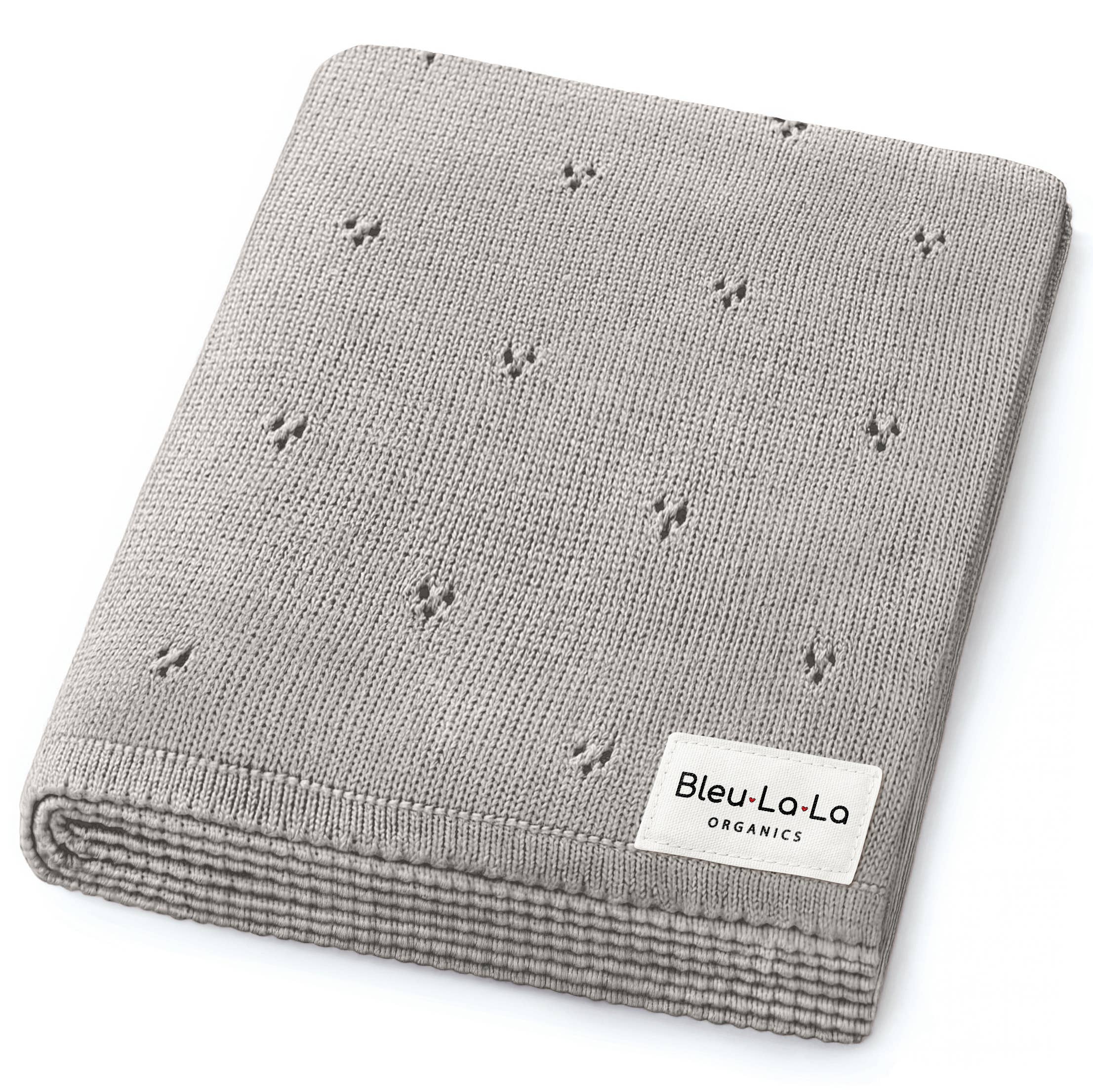 Bleu La La - Wholesale Receiving Blanket - Baby - 100% Organic Cotton Pointelle Swaddle Receiving Baby Blanket15