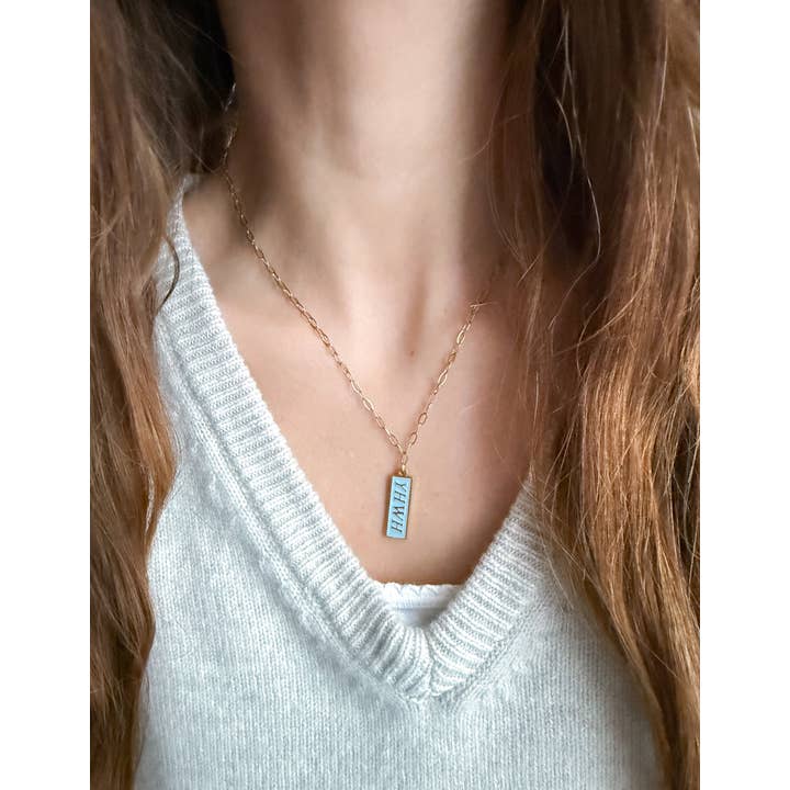 Elevated Faith - Wholesale Pendant/Charm Necklace - Enamel YHWH Necklace