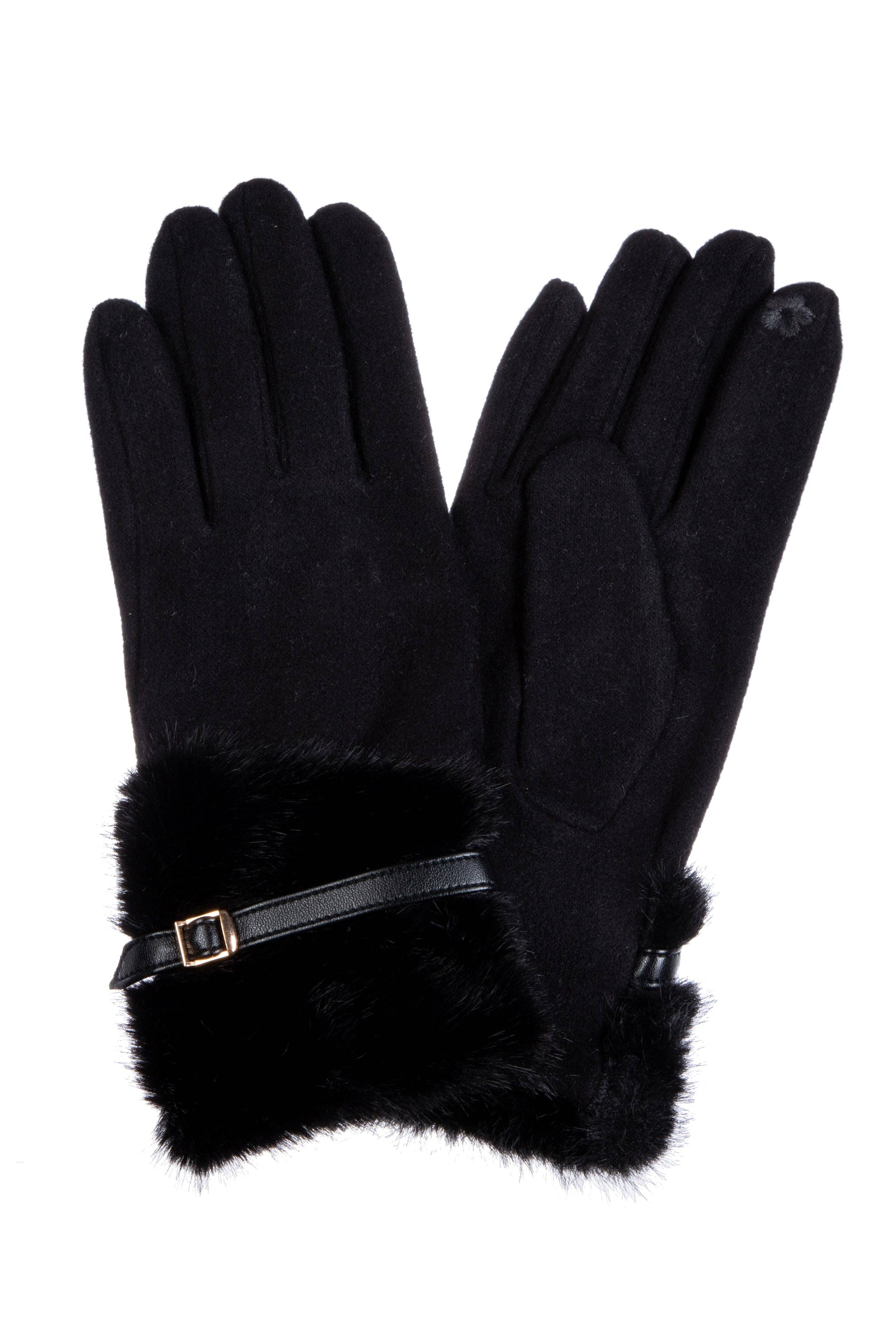 Ole - Vente Gants – femme - Gants à écran tactile en fausse fourrure4