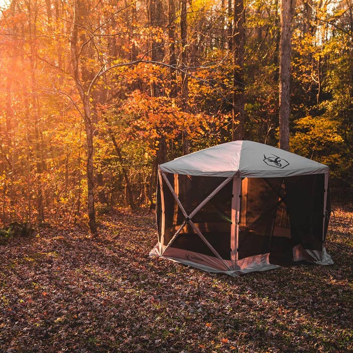 ShipItFurniture - Wholesale Tent - Tentsâ„¢, G6 6-Sided Portable Gazebo, Easy Pop-Up Hub Screen Tent, Waterproof, UV Resistant, 8-Person & Table, Desert Sand, 86" X 124" X 124", GG601DS