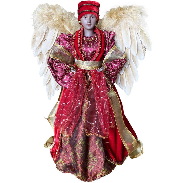 16" Black Diva Angel Tree Topper for wholesale by Santa’s Workshop Inc.