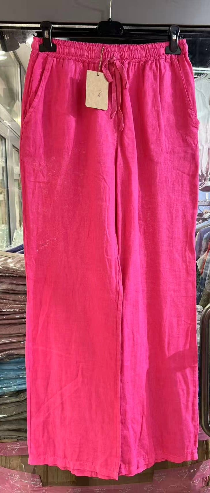 LÉA & LUC - Vente Pantalon – femme - Pantalons en 100% lin REF. 3013211