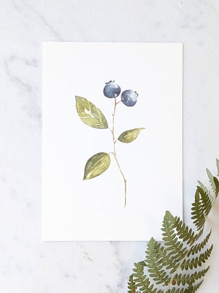 Art print Blue Berry | Handmade | Bio pure paper for wholesale by ArtworkByMadelon