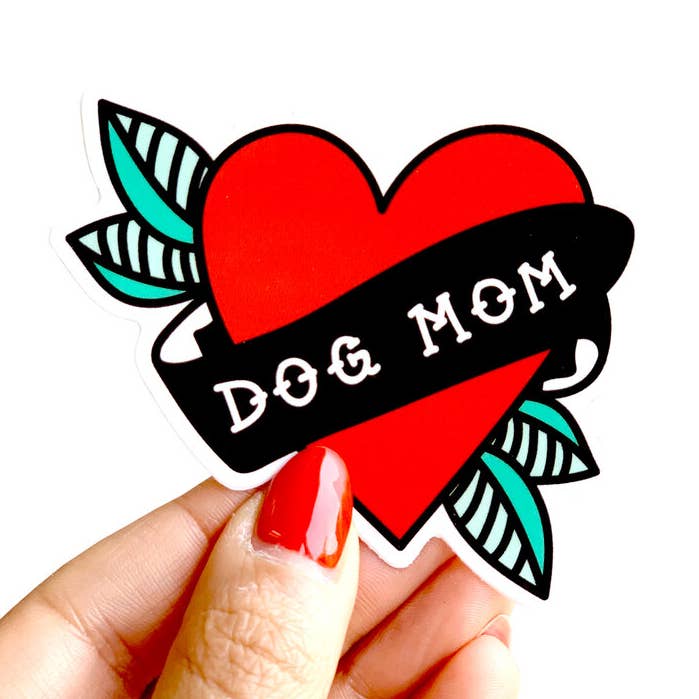 3" Dog Mom High Quality Vinyl Sticker for wholesale by Five15 Creative