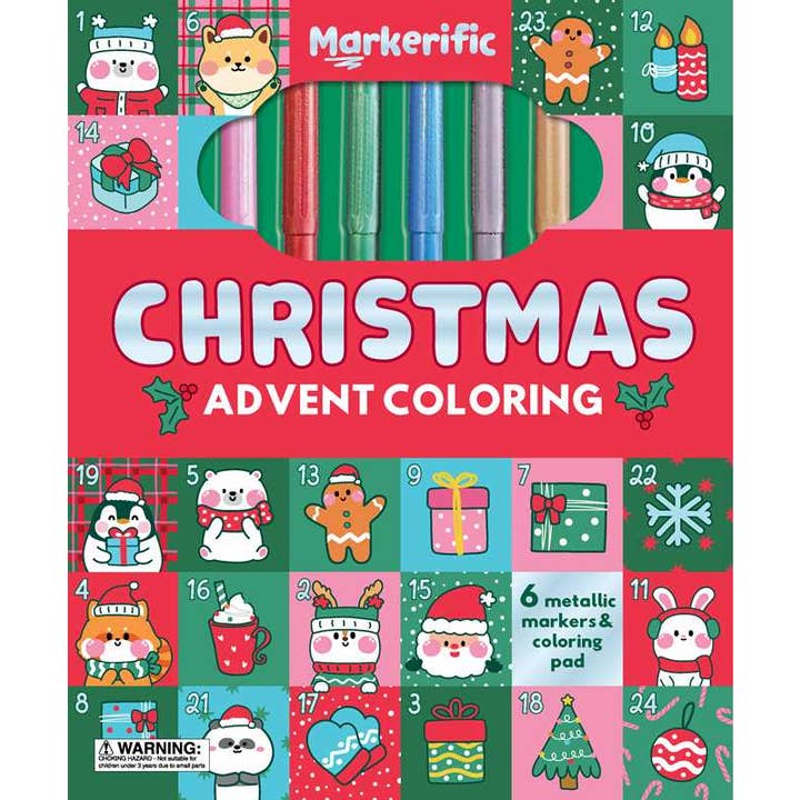 Simon & Schuster - Wholesale Coloring & Activity Book - Kids & Baby - Markerific: Christmas Advent Coloring by0