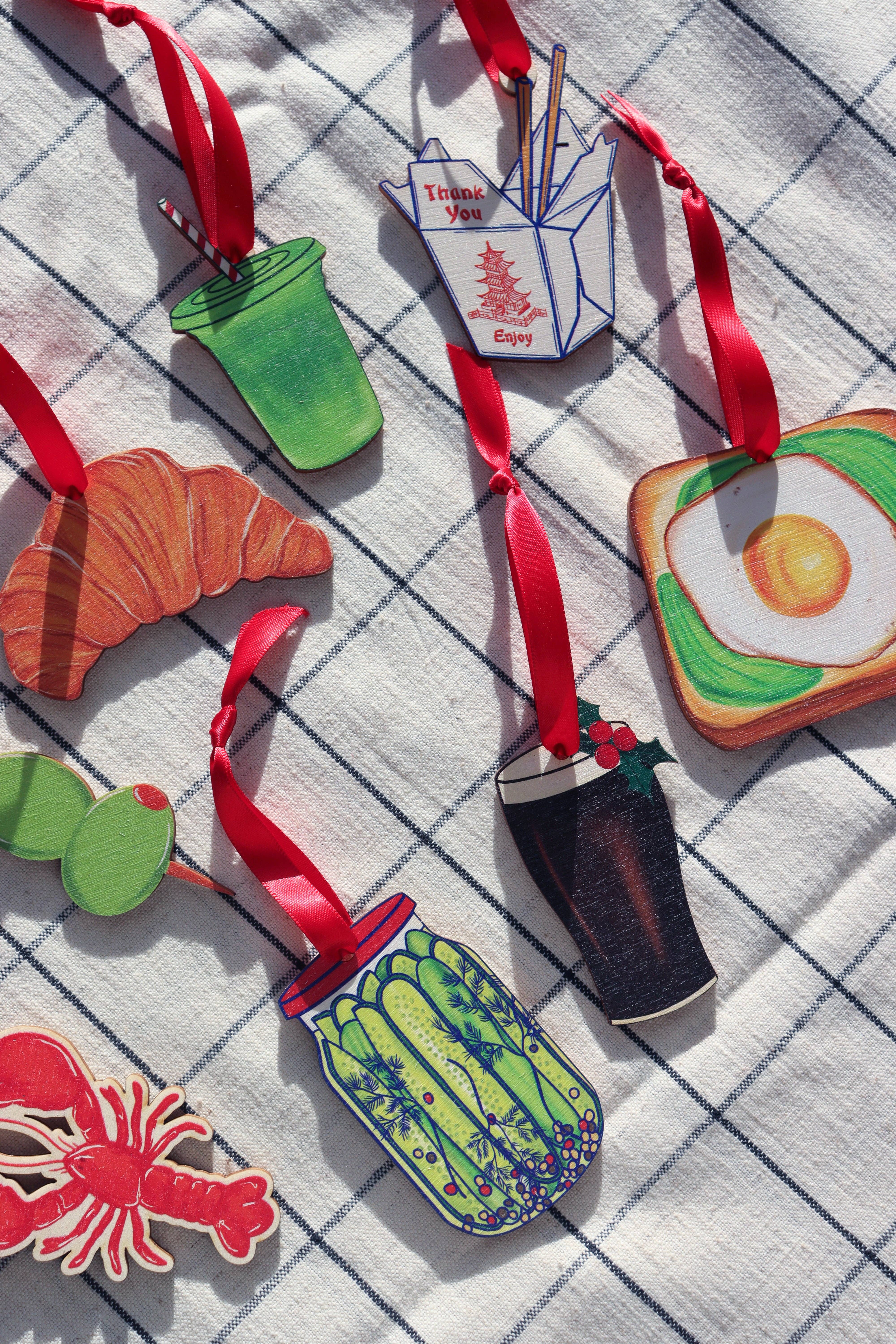 Neesh Home - Wholesale Kerstdecoratie - Croissant Kerstversiering | Baguette Kerstversiering | Bakkerij | Gebak | Boomdecoratie1