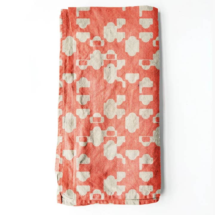 100% Linen Tea Towel - Tomato for wholesale by S W E V E N