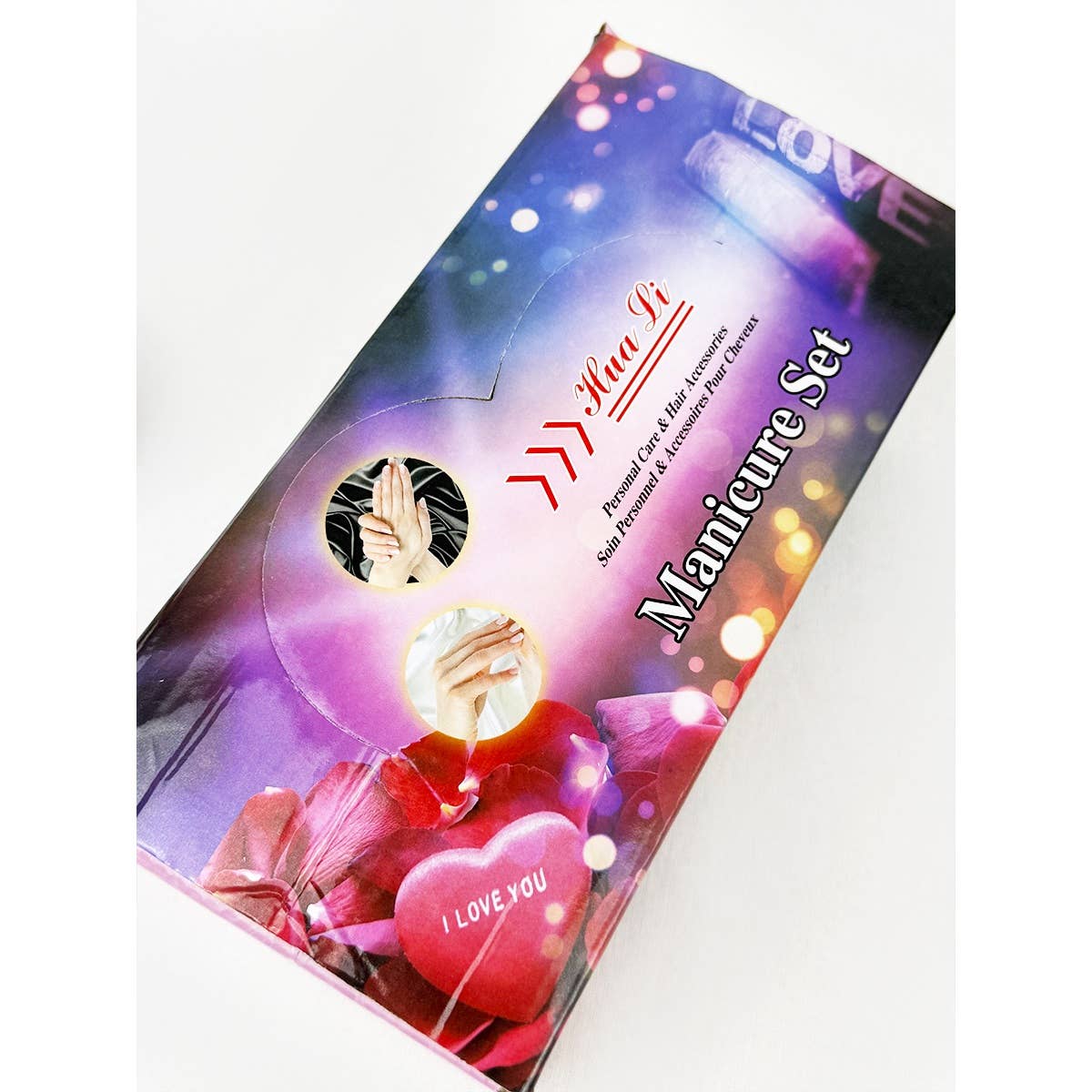 MIX COLOR Heart Personal Mani and Pedi Kit care tools  for wholesale on Faire8