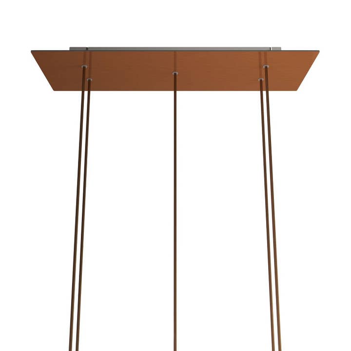 XXL Rose-One rectangular rosette with 5 holes and 6 side holes, for wholesale by LIGHTINUP S.R.L.