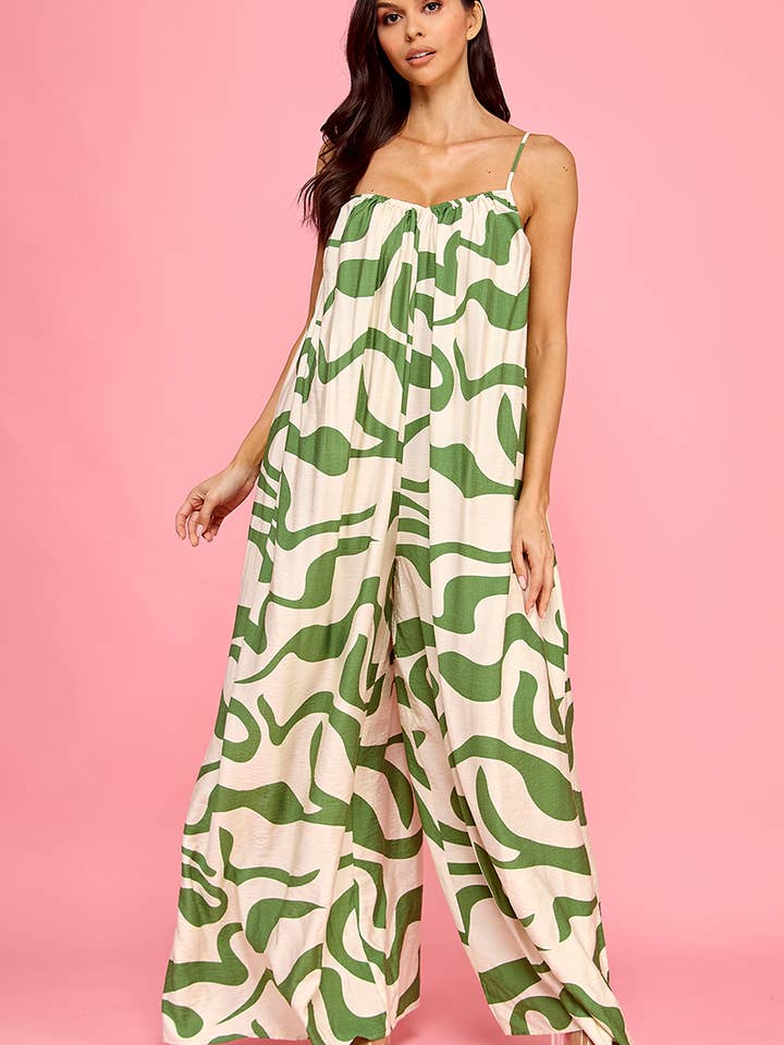 Spaghettibandjes wijde jumpsuit voor wholesale door Hers & Mine