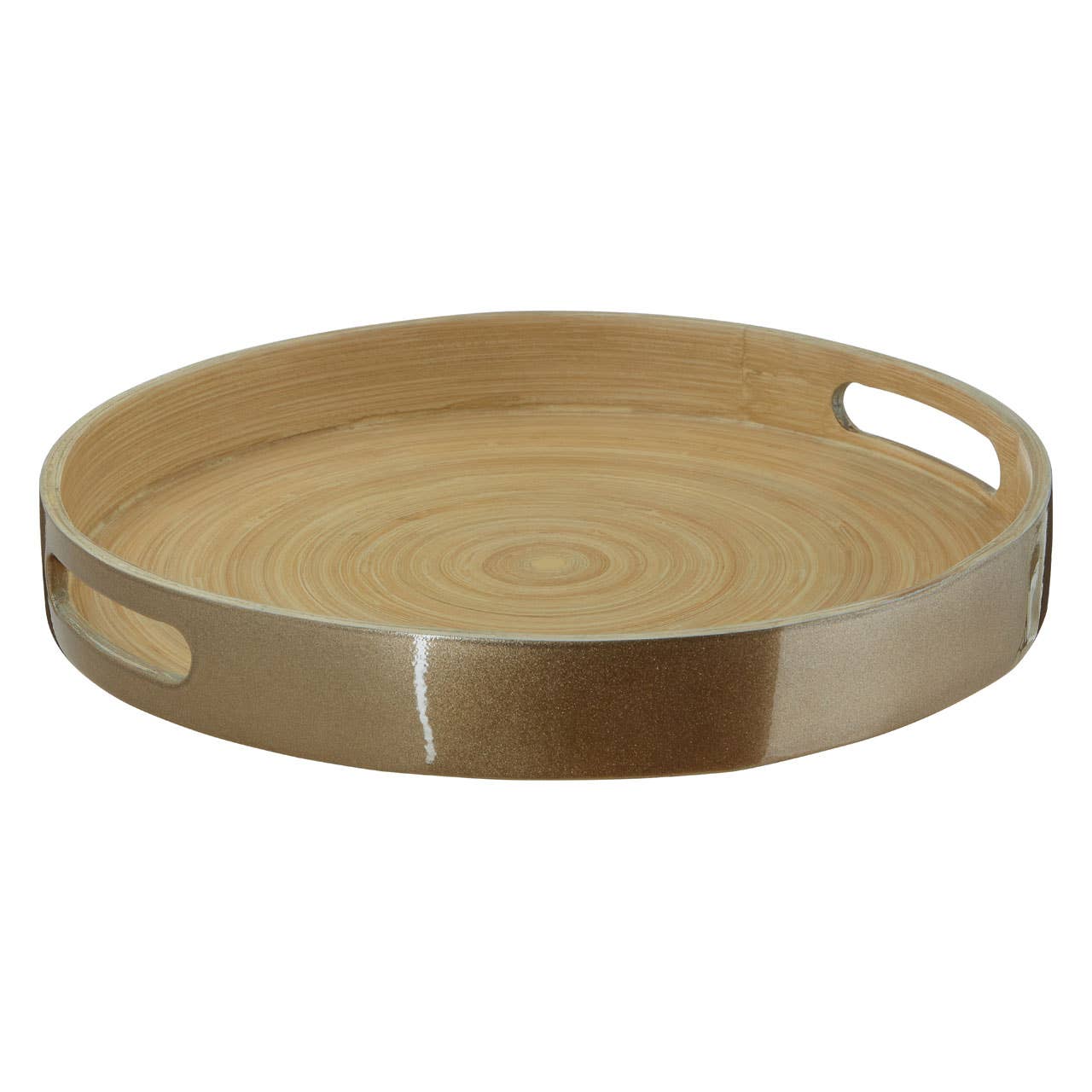 Interiors by Premier – wholesale Serving tray – Kyoto Small Round Gold Serving Tray1